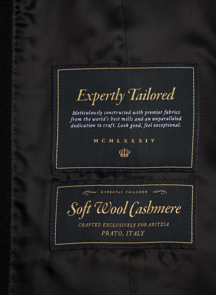 the connor coat - soft wool cashmere black
