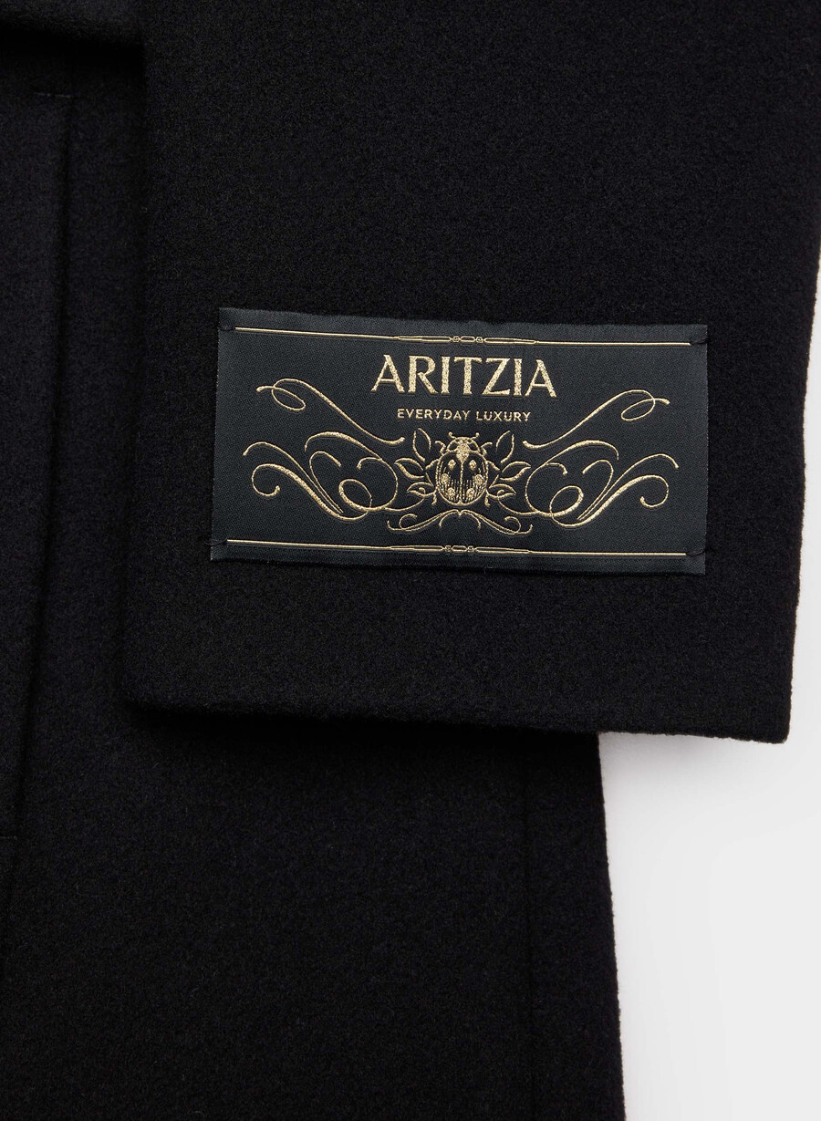 the connor coat - soft wool cashmere black