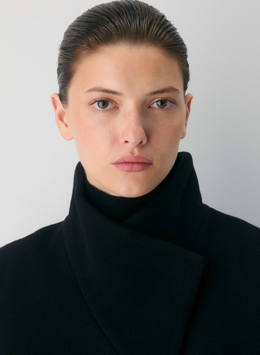 the connor coat - soft wool cashmere black
