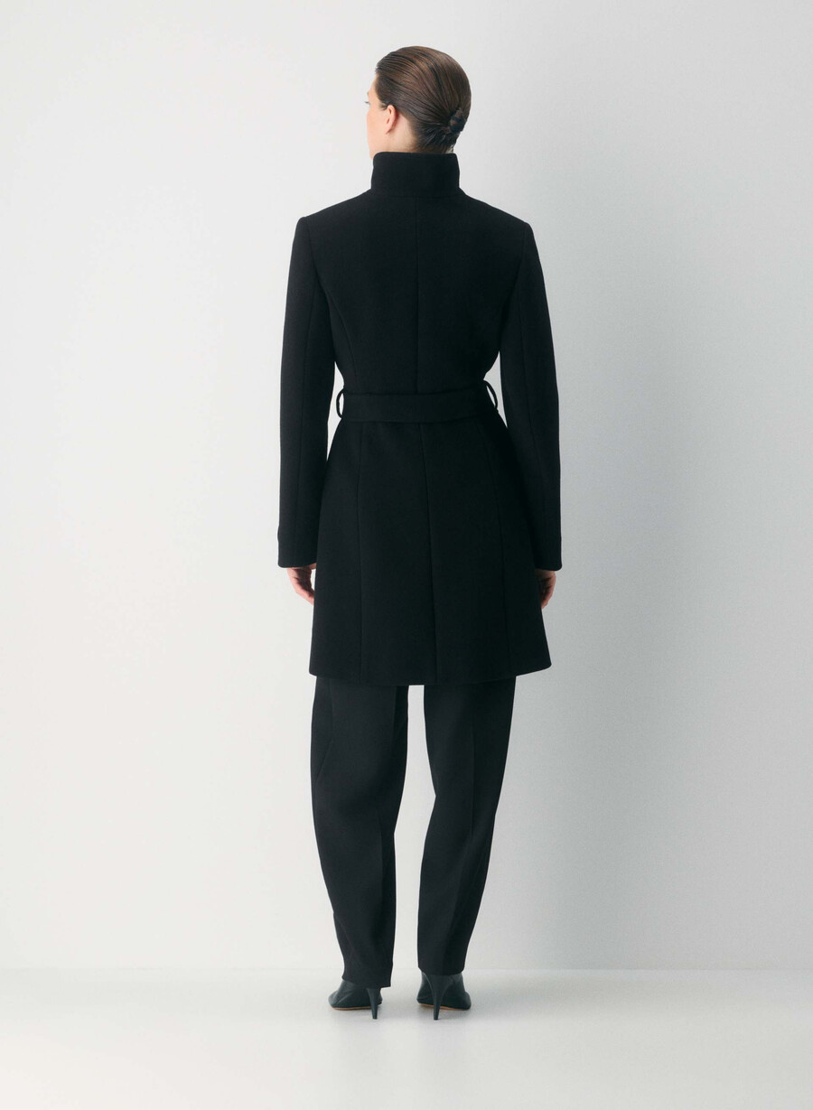 the connor coat - soft wool cashmere black