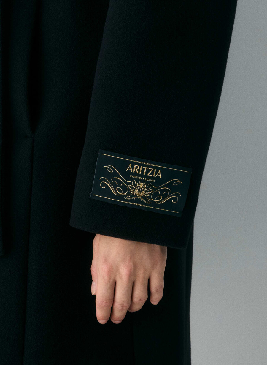 the connor coat - soft wool cashmere black