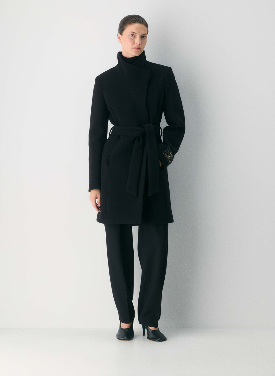 the connor coat - soft wool cashmere black