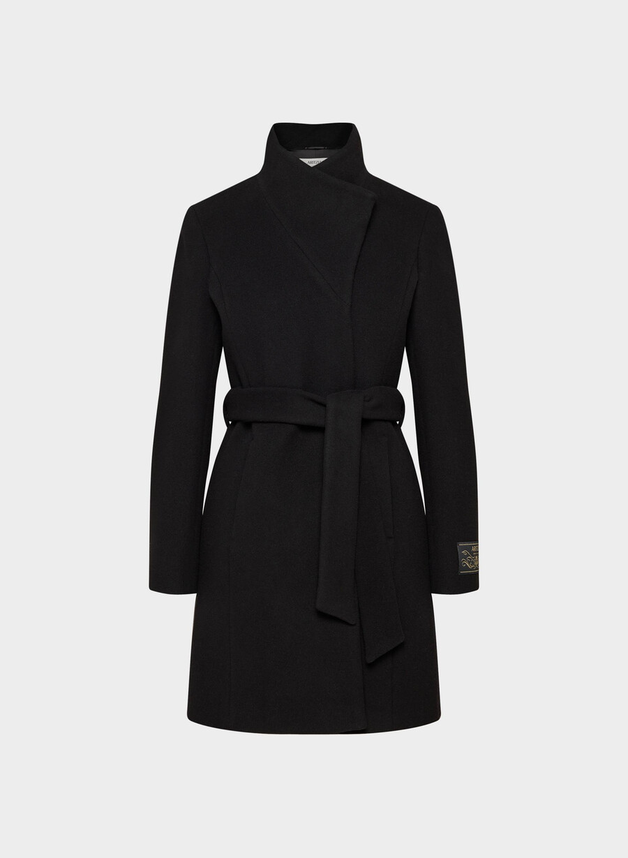 the connor coat - soft wool cashmere black