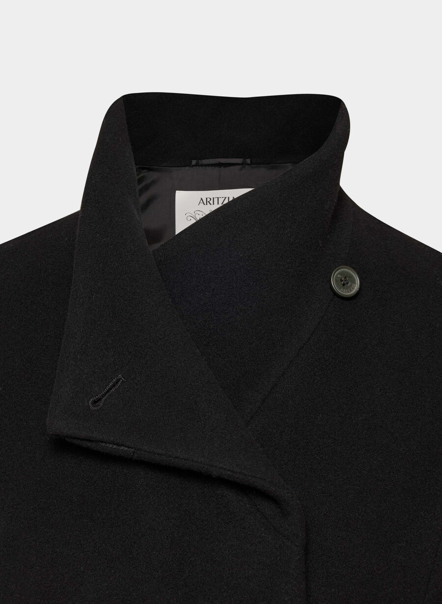 the connor coat - soft wool cashmere black