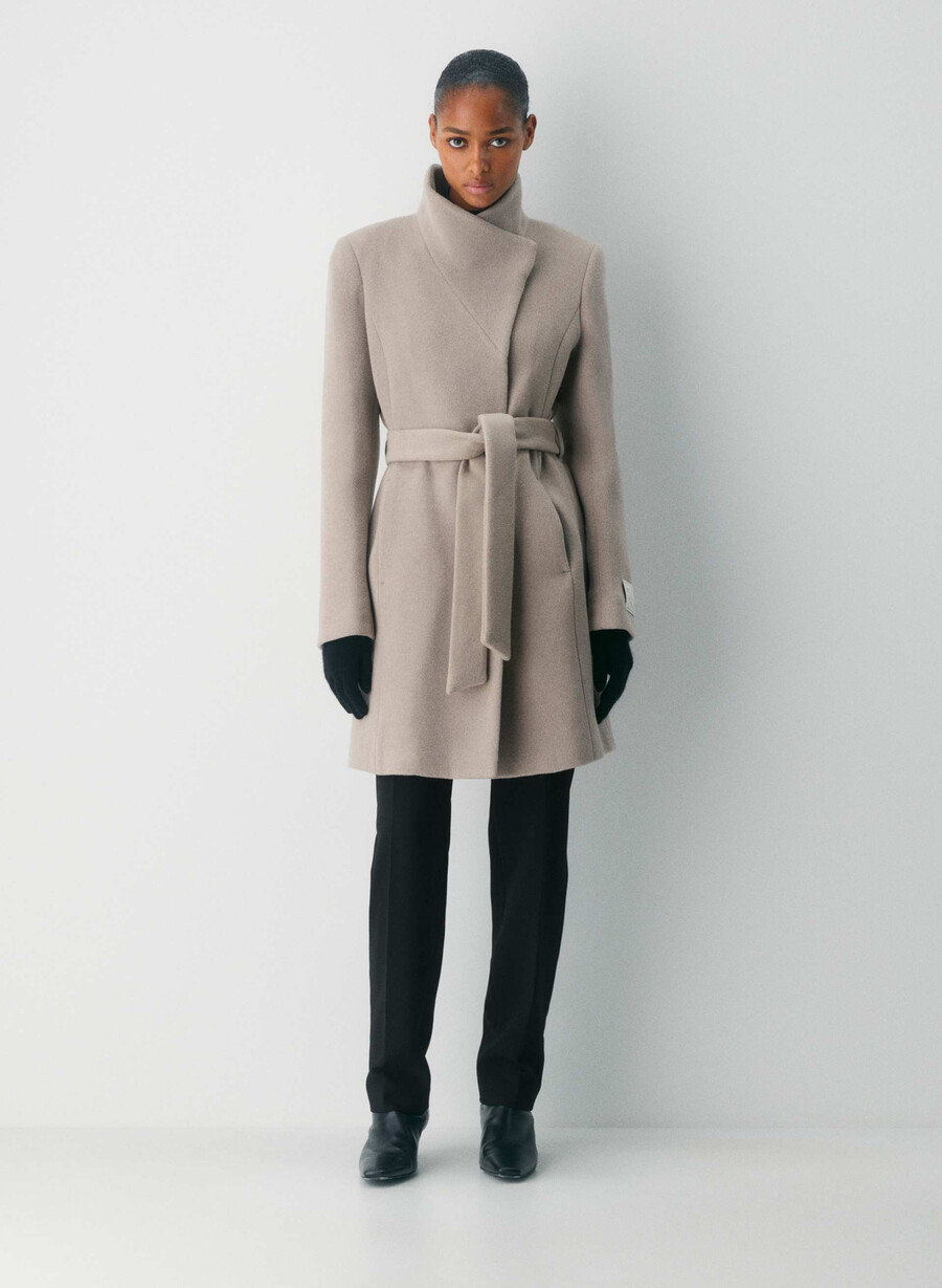 the connor coat - soft wool cashmere heather warm taupe