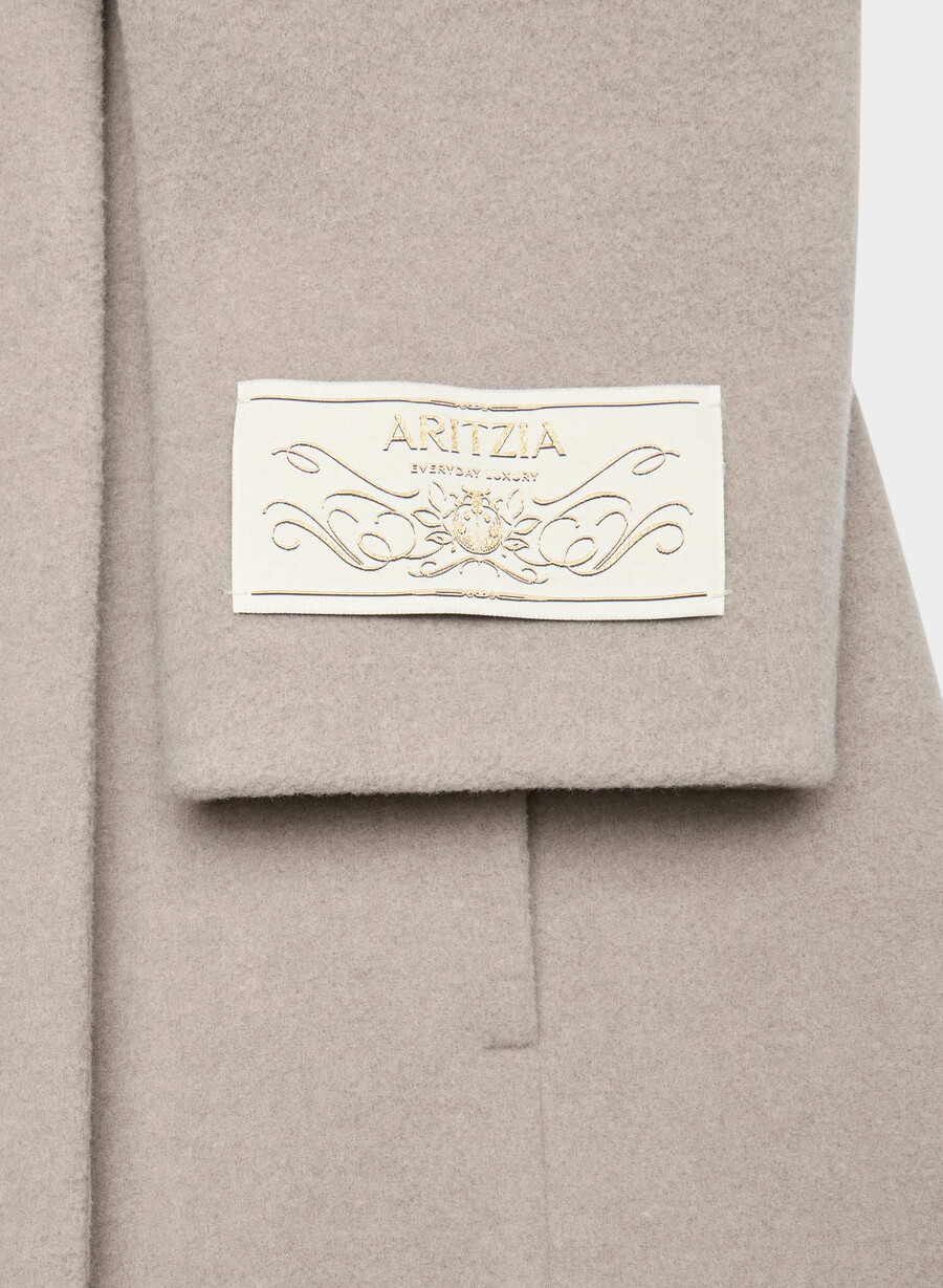 the connor coat - soft wool cashmere heather warm taupe