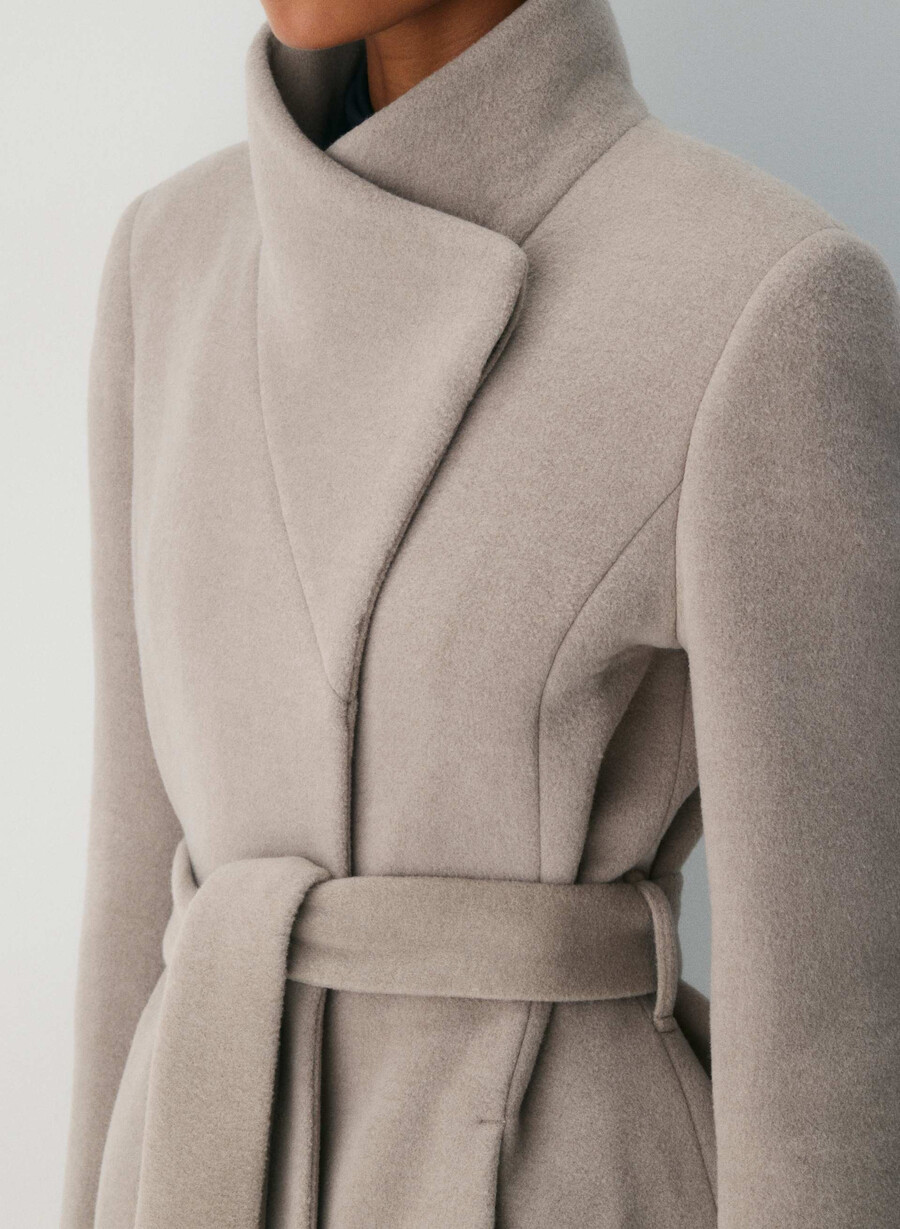 the connor coat - soft wool cashmere heather warm taupe