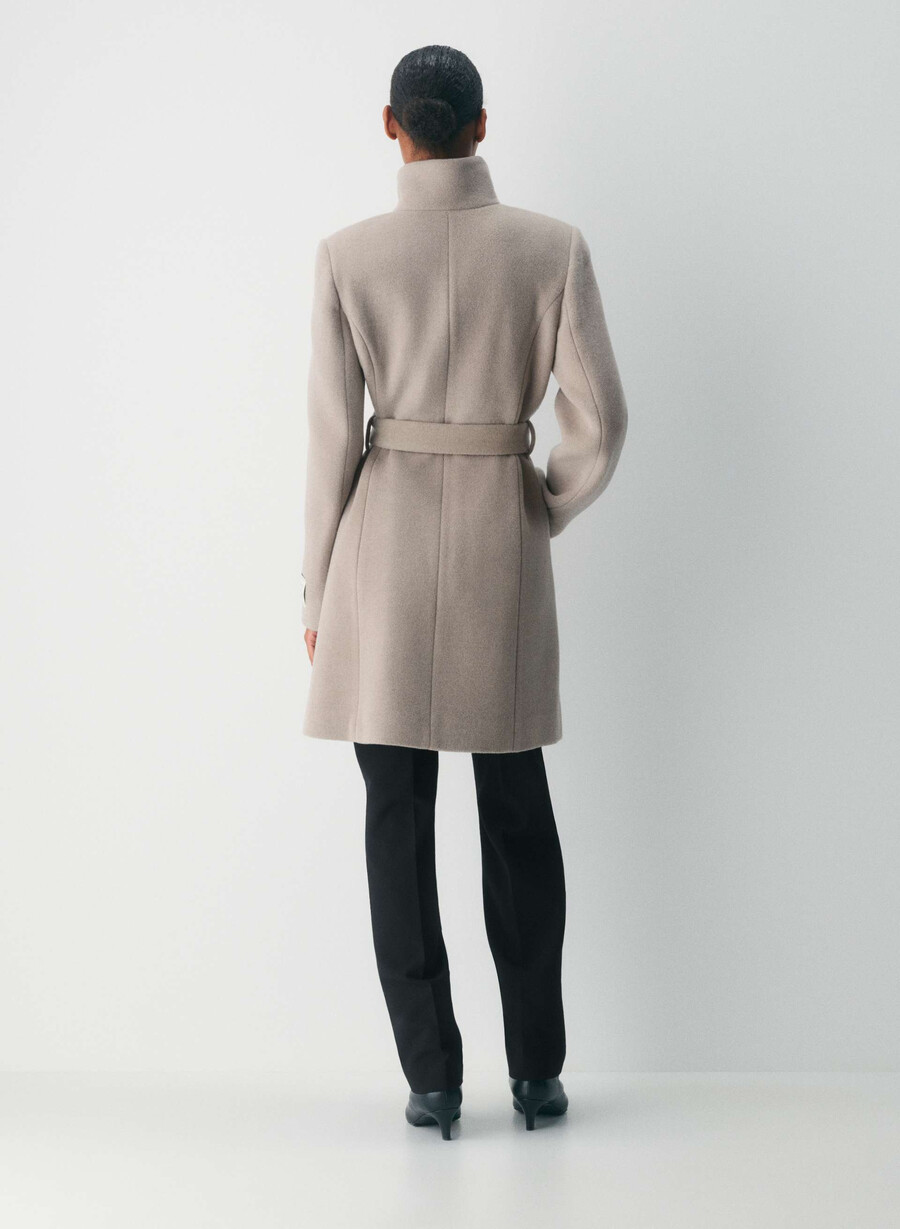 the connor coat - soft wool cashmere heather warm taupe