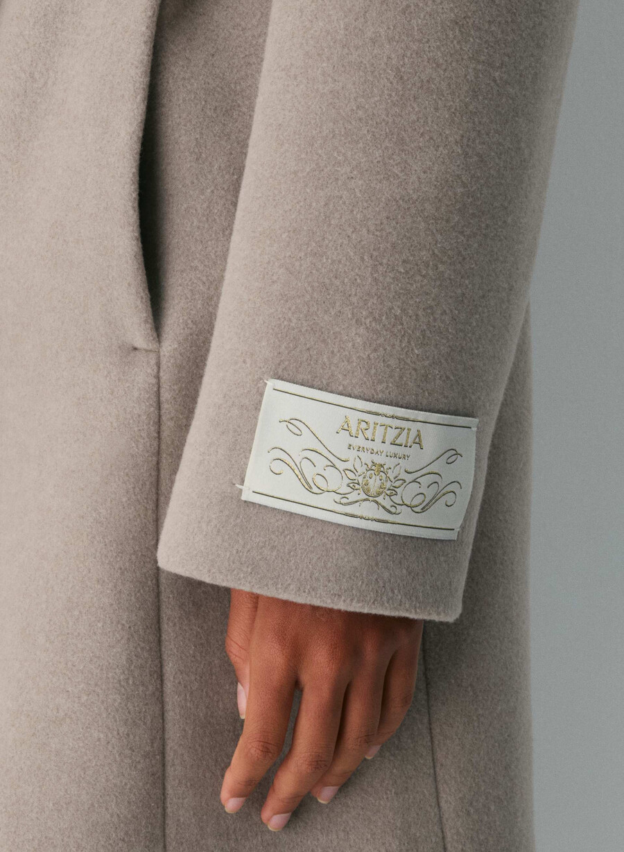 the connor coat - soft wool cashmere heather warm taupe