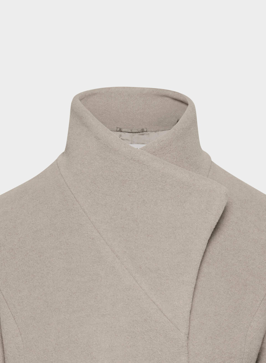 the connor coat - soft wool cashmere heather warm taupe