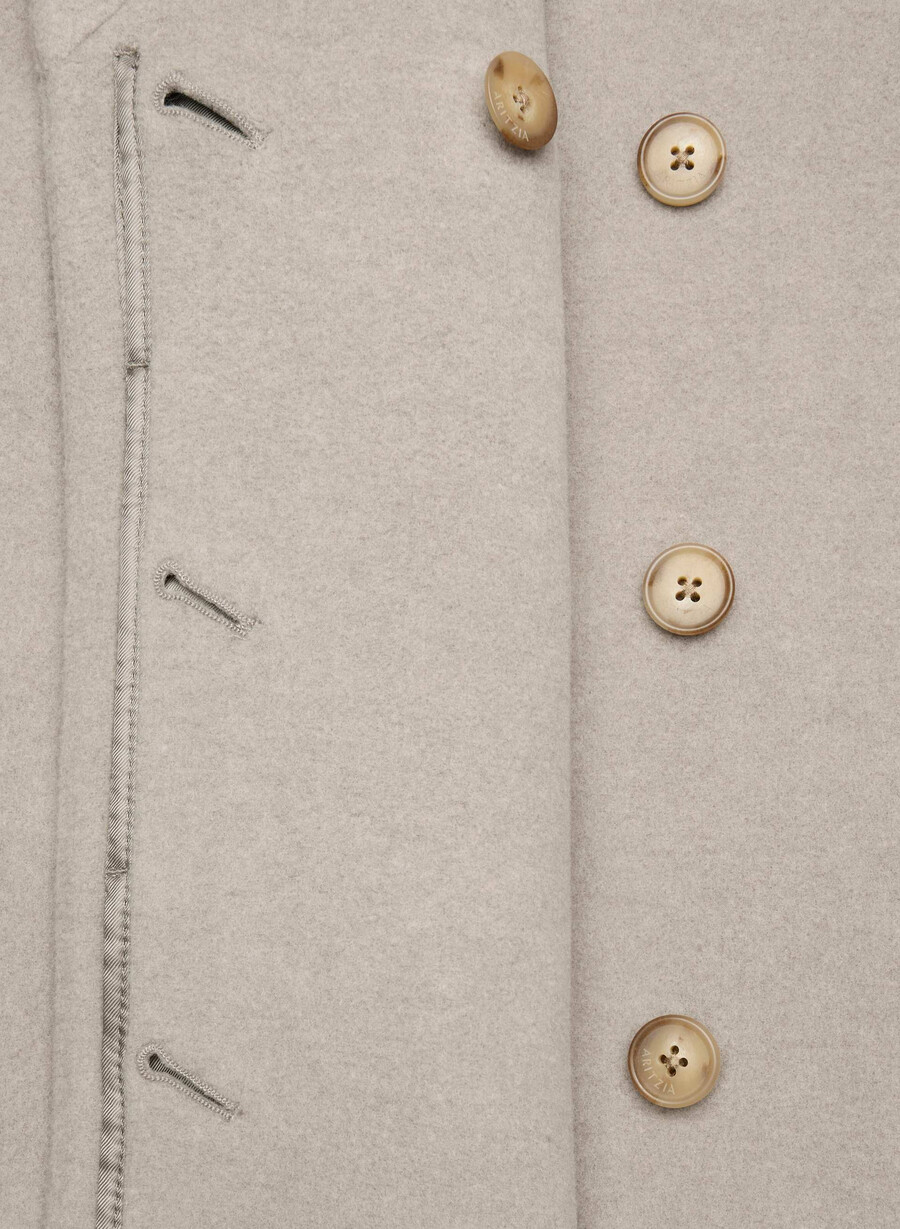 the connor coat - soft wool cashmere heather warm taupe