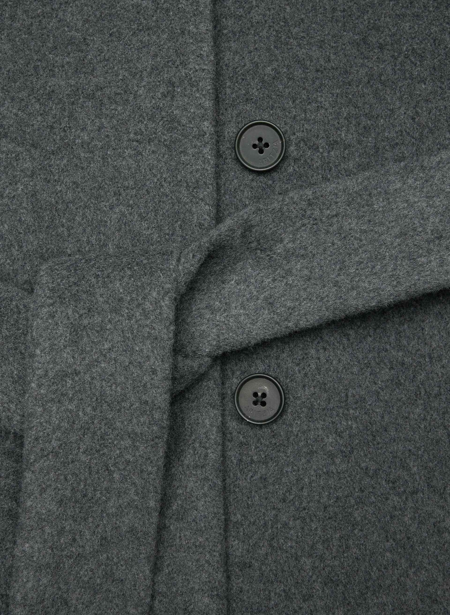 the connor coat - soft wool cashmere heather charcoal