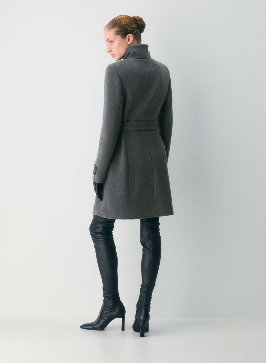 the connor coat - soft wool cashmere heather charcoal