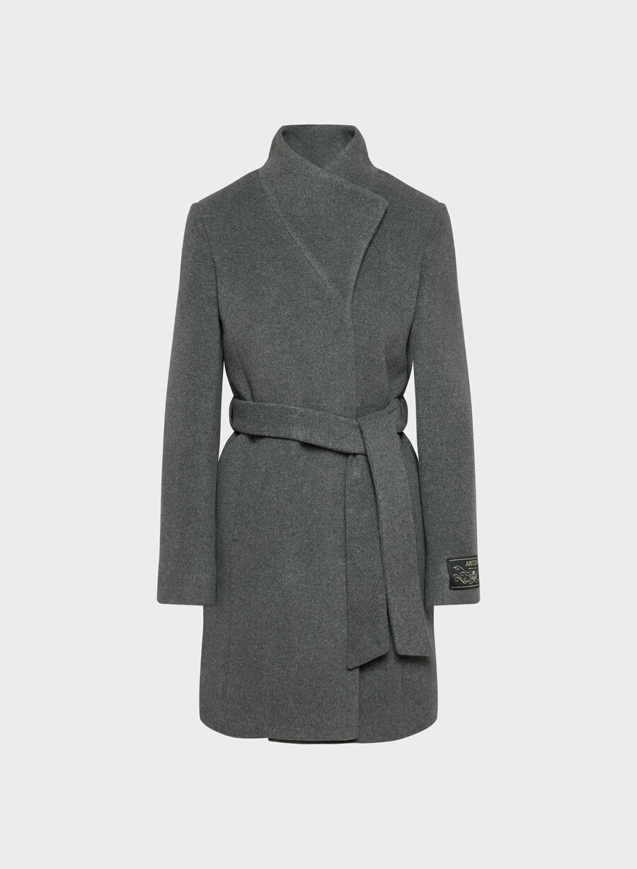 the connor coat - soft wool cashmere heather charcoal