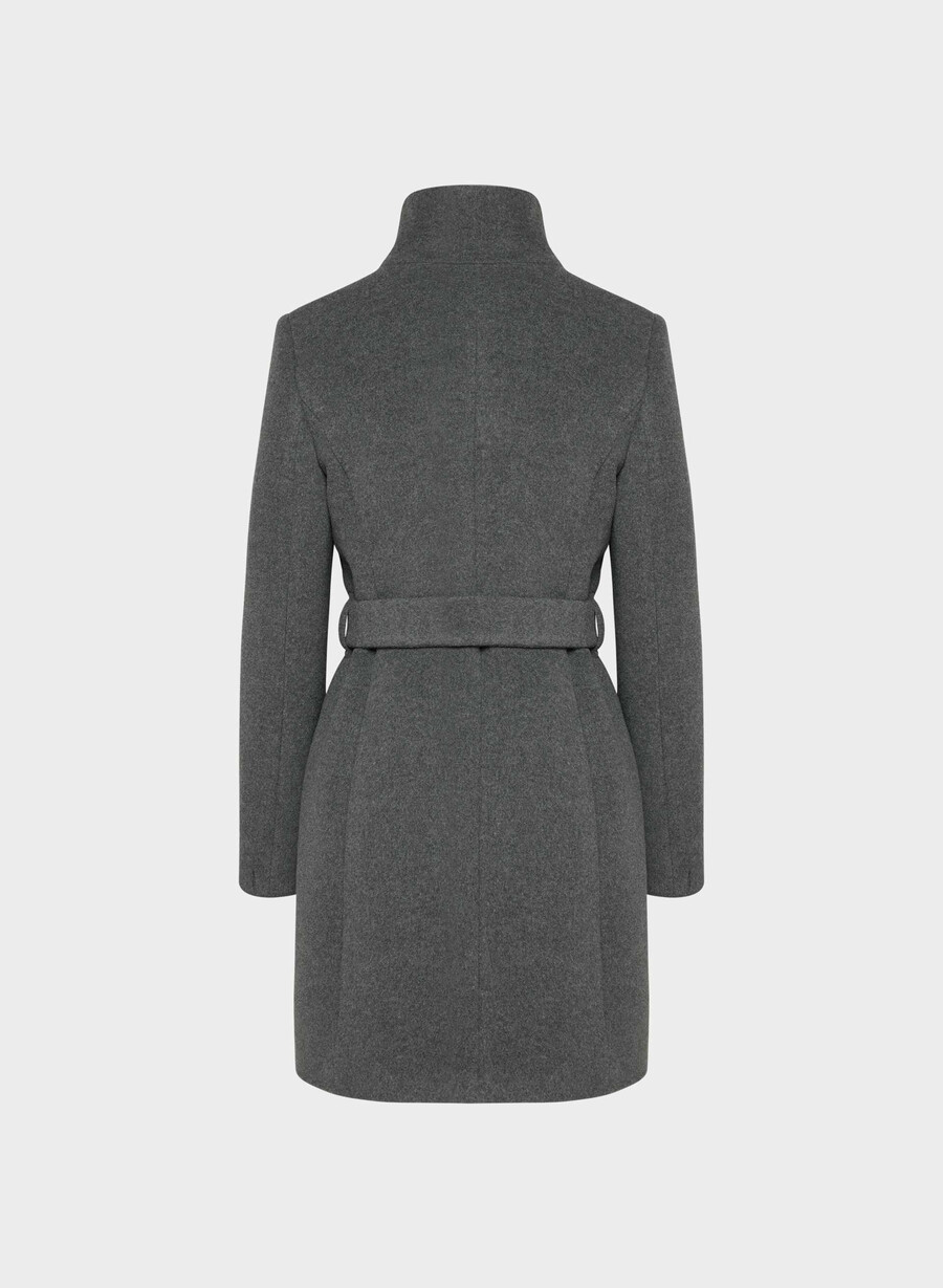 the connor coat - soft wool cashmere heather charcoal