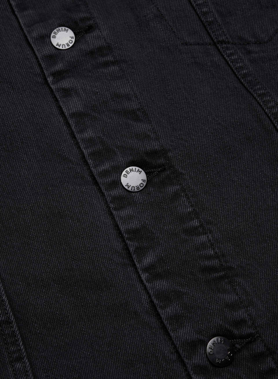 denim forum the 90s vintage sherpa denim jacket black eyeliner