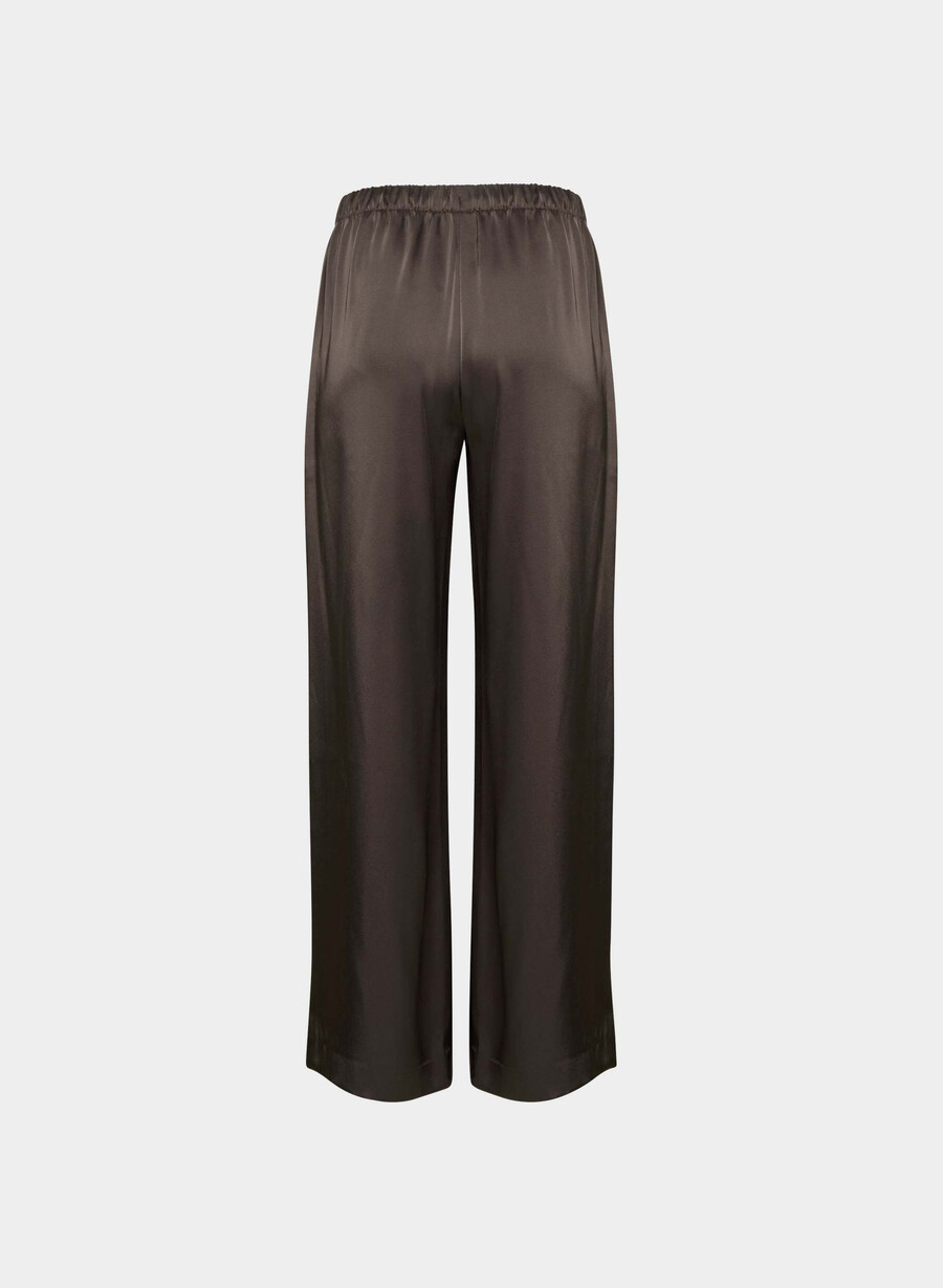 the lodge pant - satin rich mocha brown