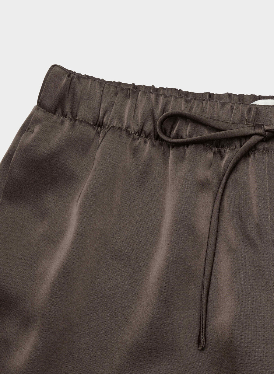 the lodge pant - satin rich mocha brown