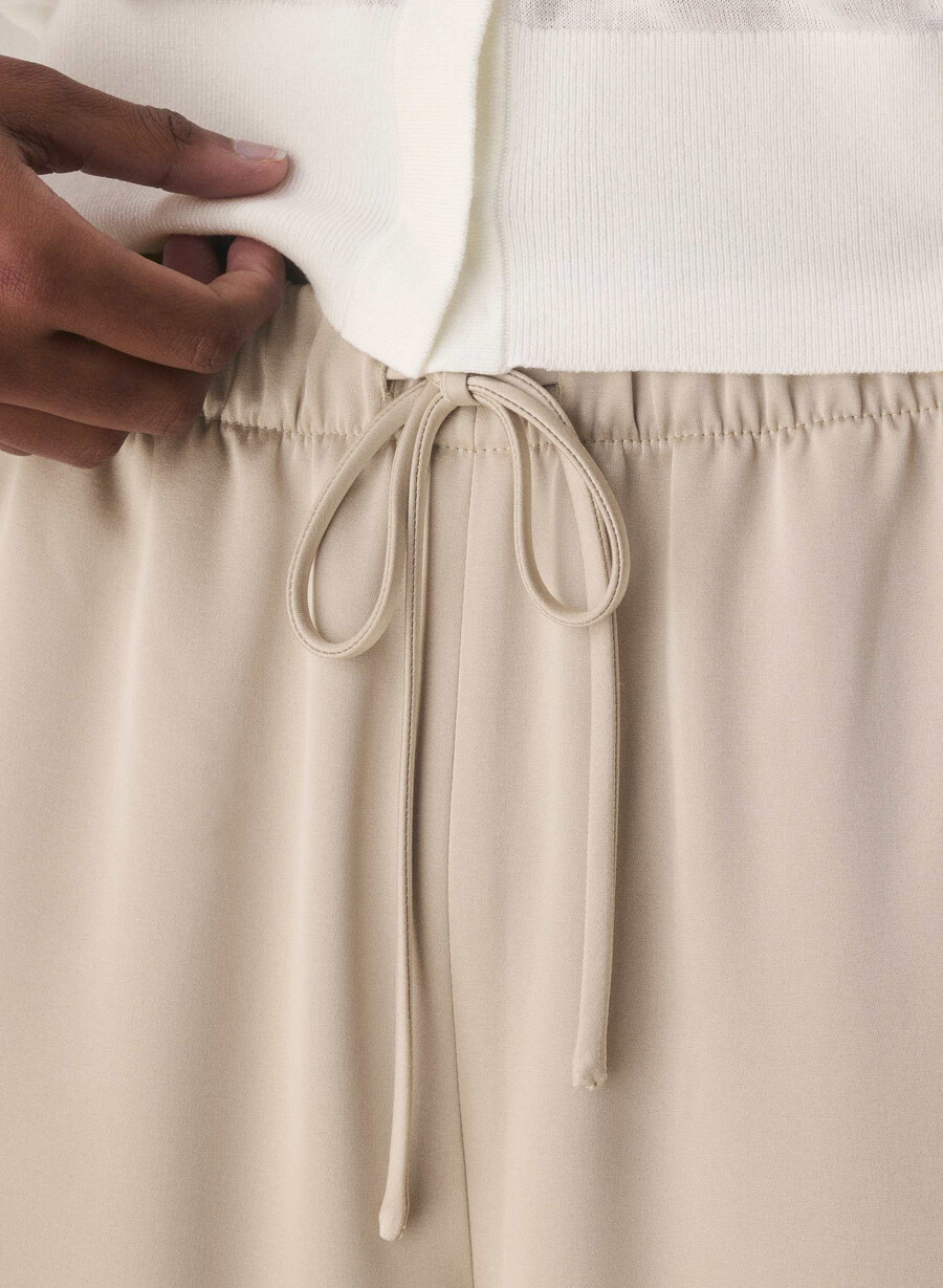 the lodge pant - satin marcona beige