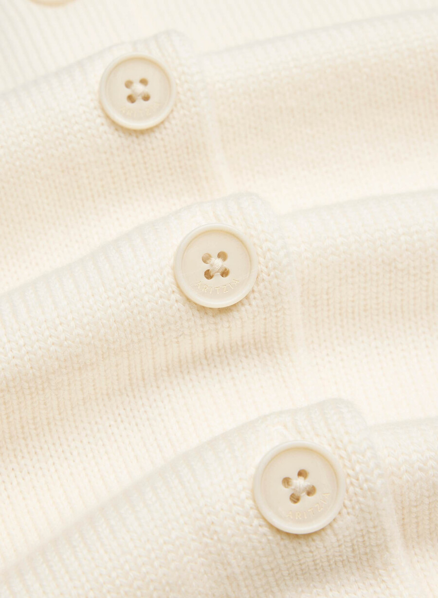essential merino wool crew cardigan black