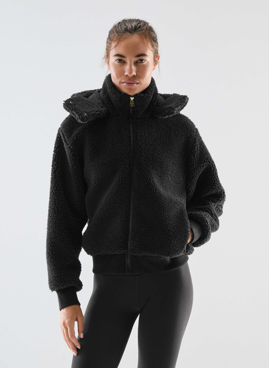 glacier zip hoodie black