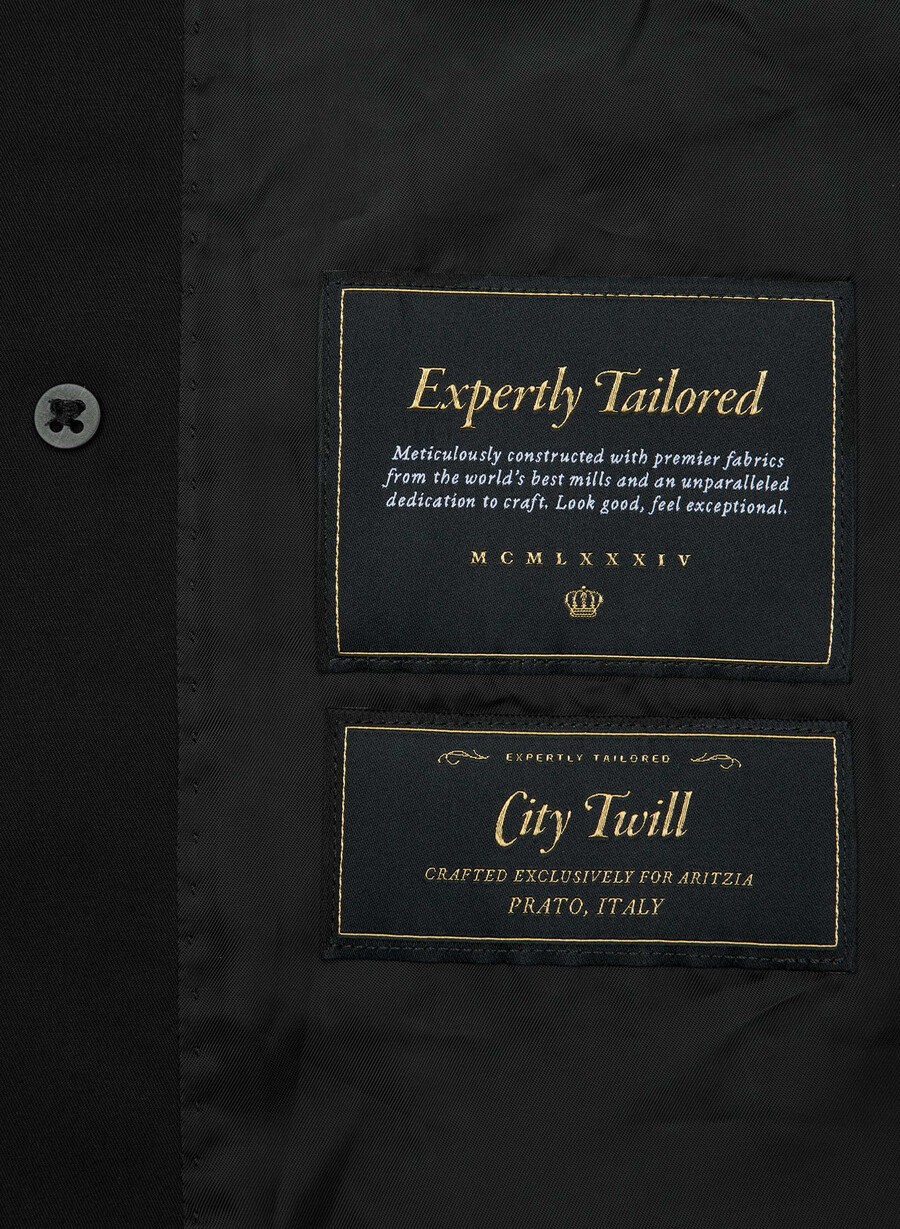the finch trench coat - city twill black
