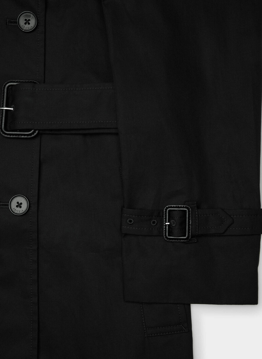 the finch trench coat - city twill black