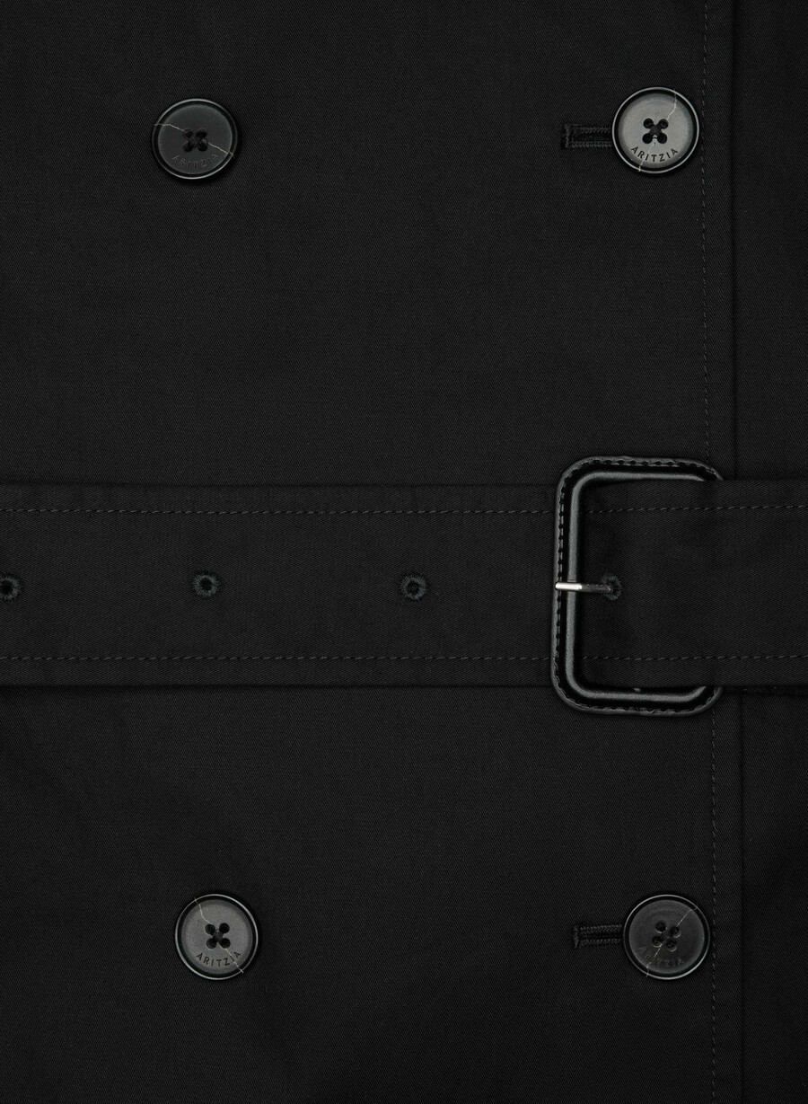 the finch trench coat - city twill black