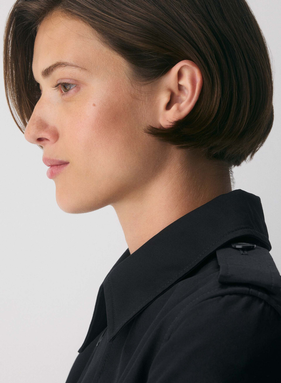 the finch trench coat - city twill black