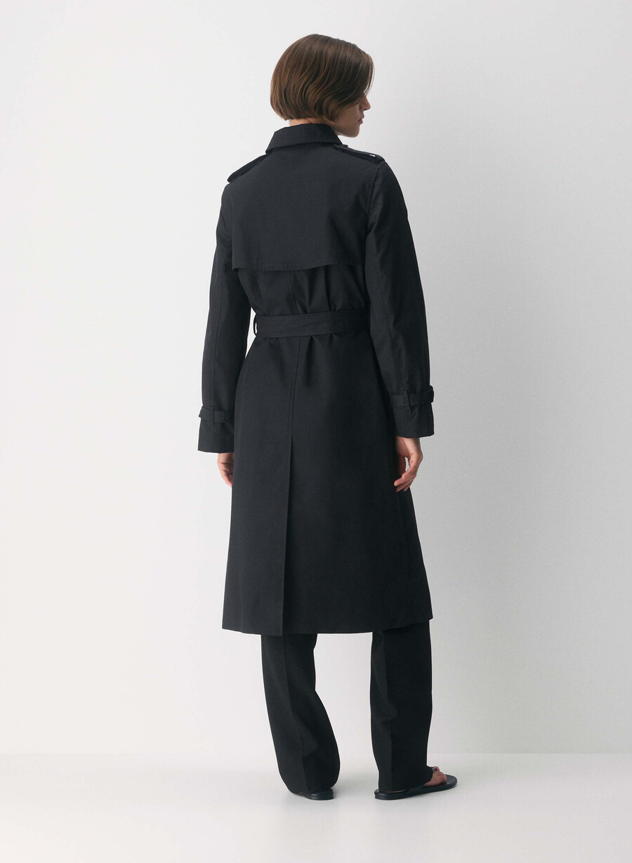 the finch trench coat - city twill black