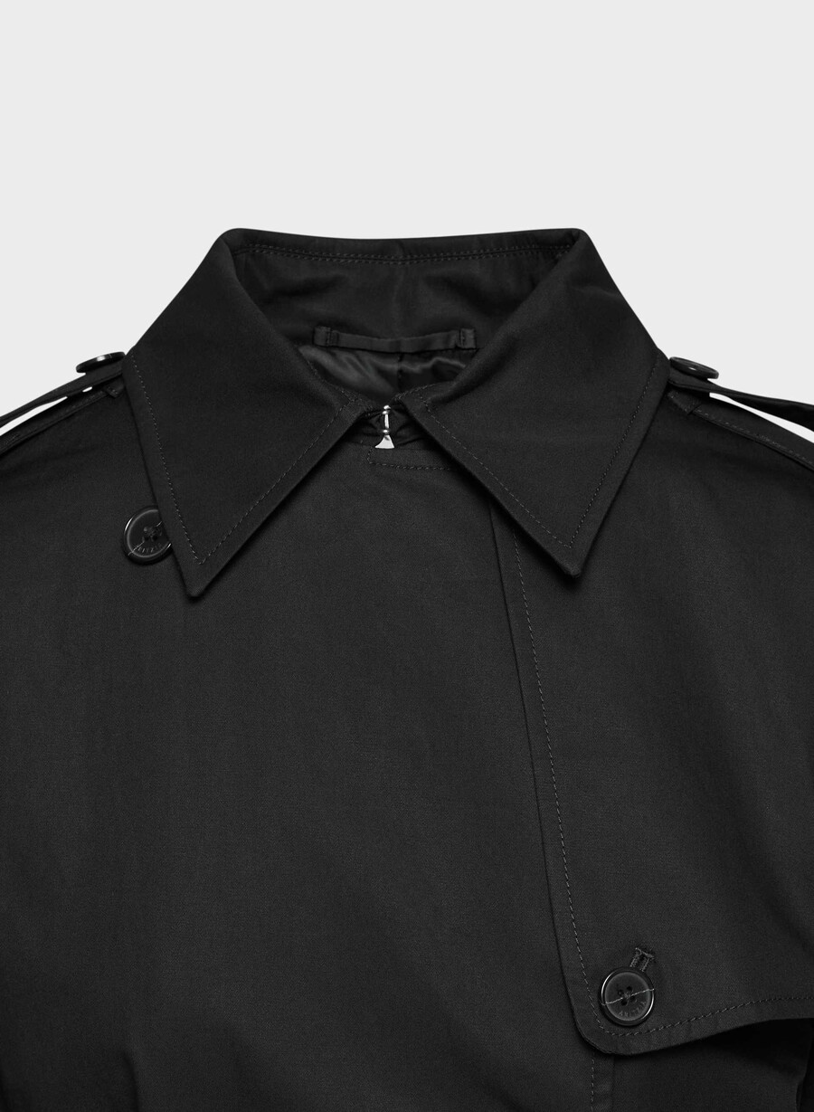 the finch trench coat - city twill black