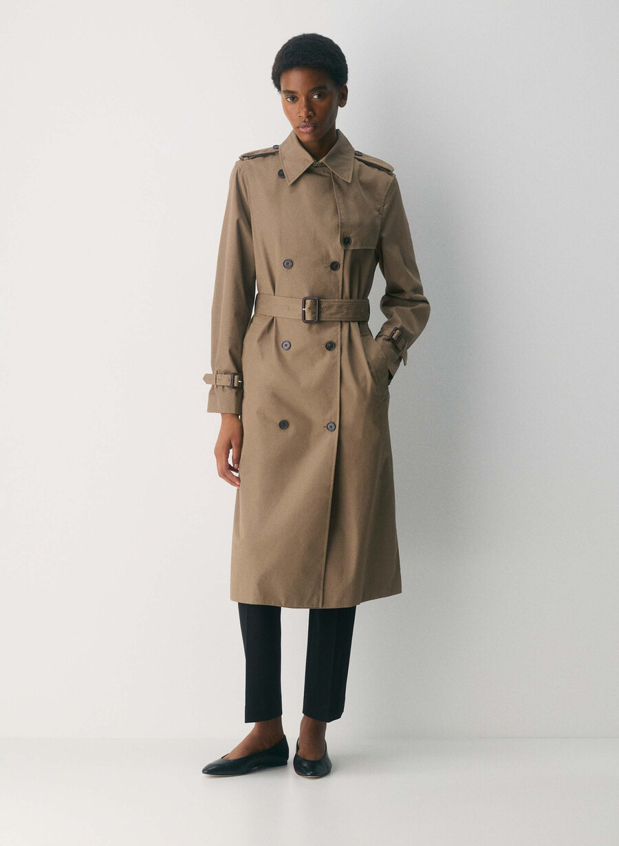 the finch trench coat - city twill folio brown