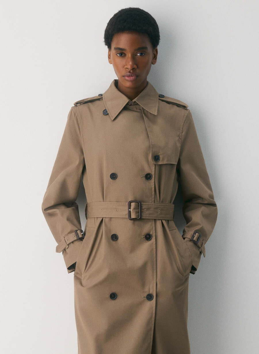 the finch trench coat - city twill folio brown