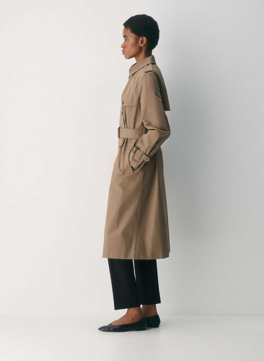 the finch trench coat - city twill folio brown