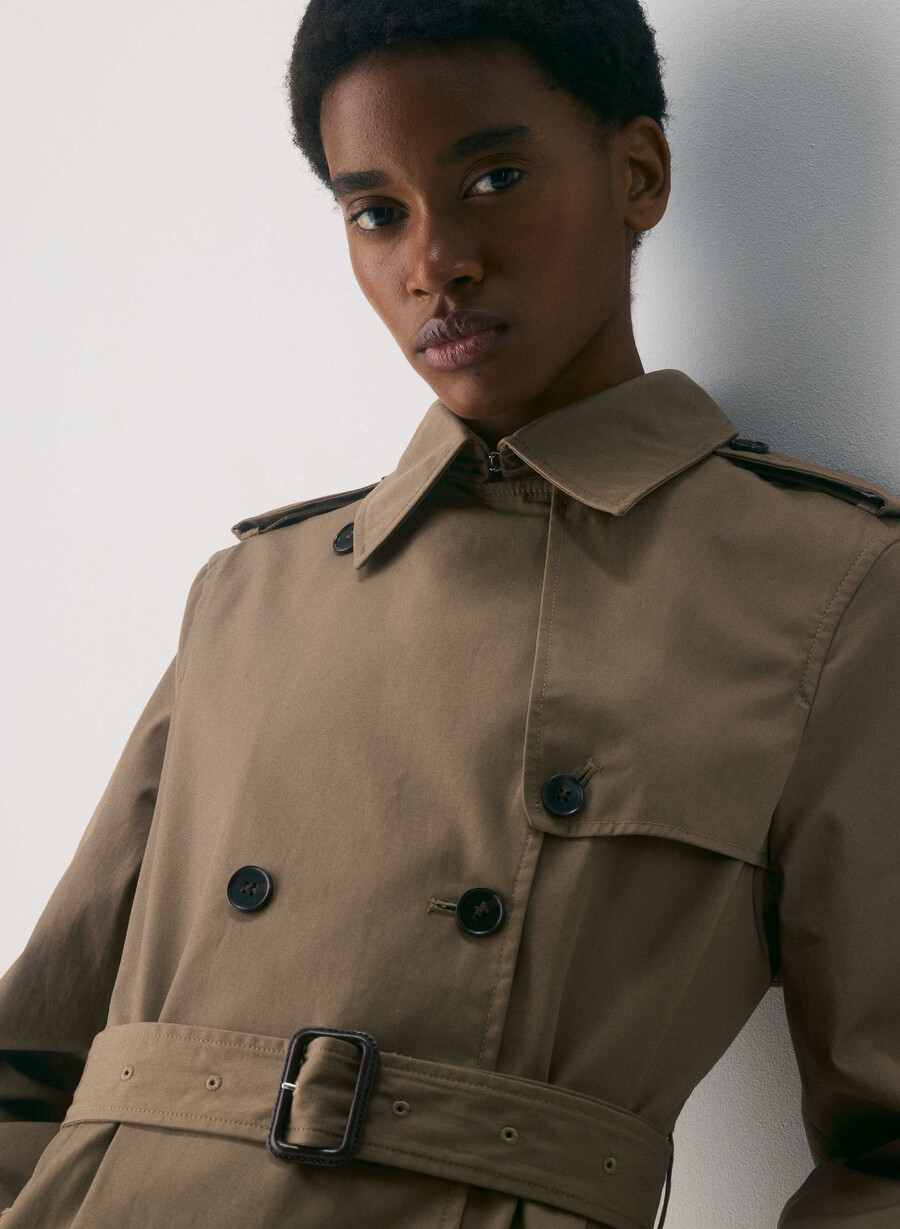 the finch trench coat - city twill folio brown