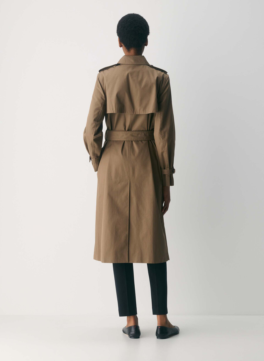 the finch trench coat - city twill folio brown