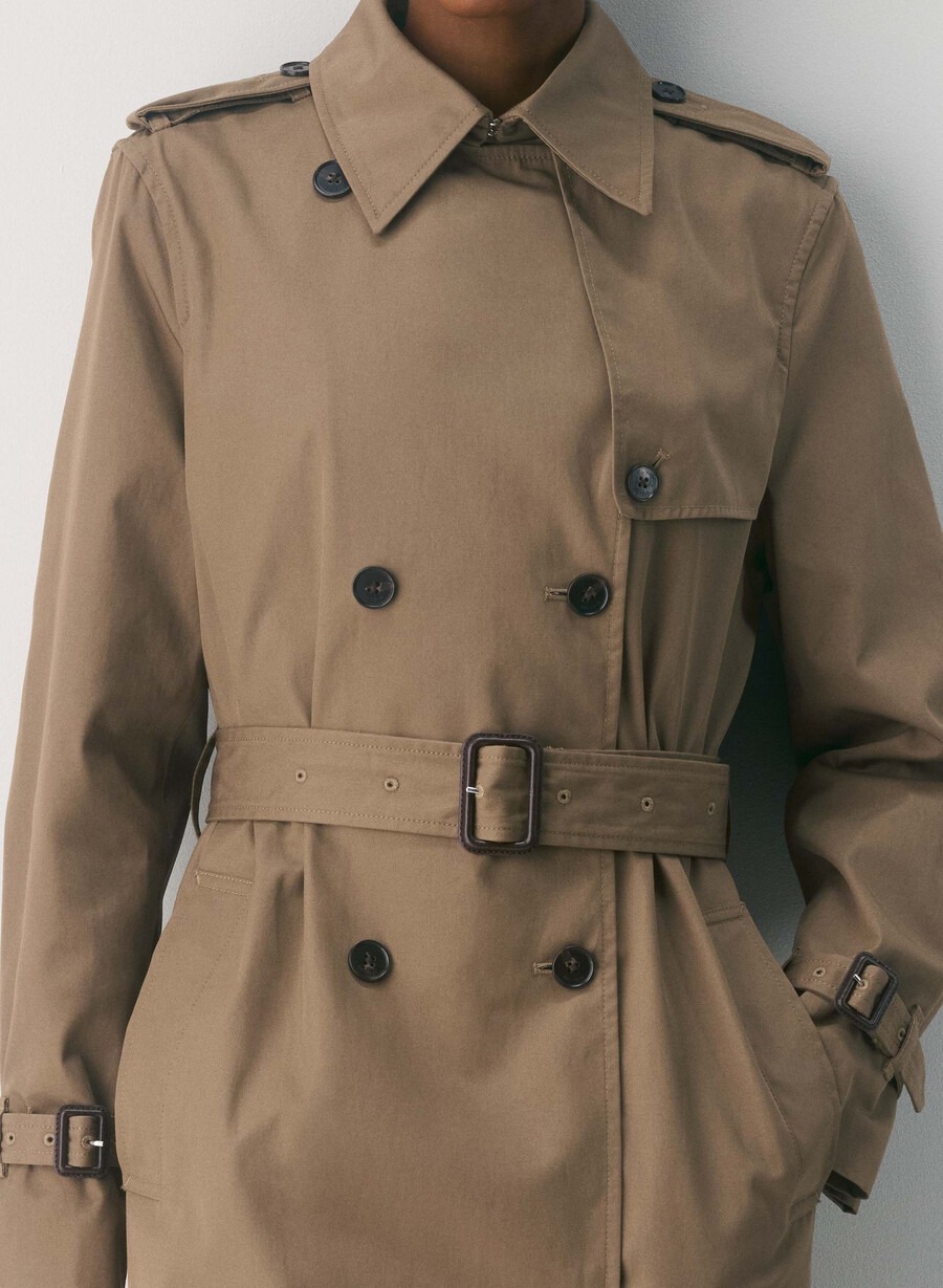 the finch trench coat - city twill folio brown