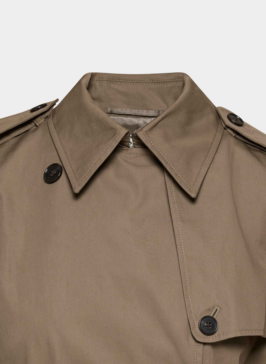 the finch trench coat - city twill folio brown