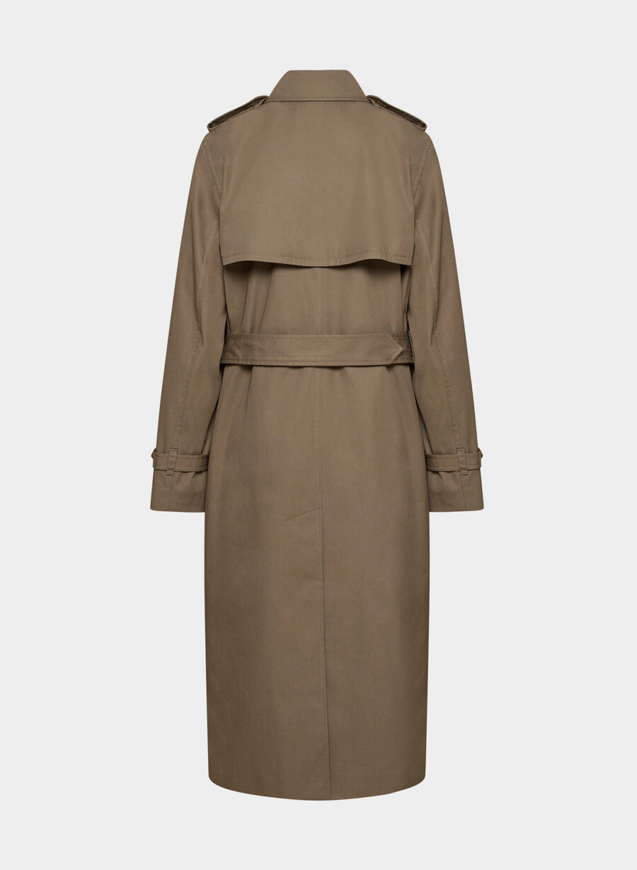 the finch trench coat - city twill folio brown