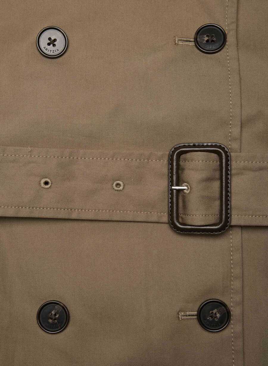 the finch trench coat - city twill folio brown