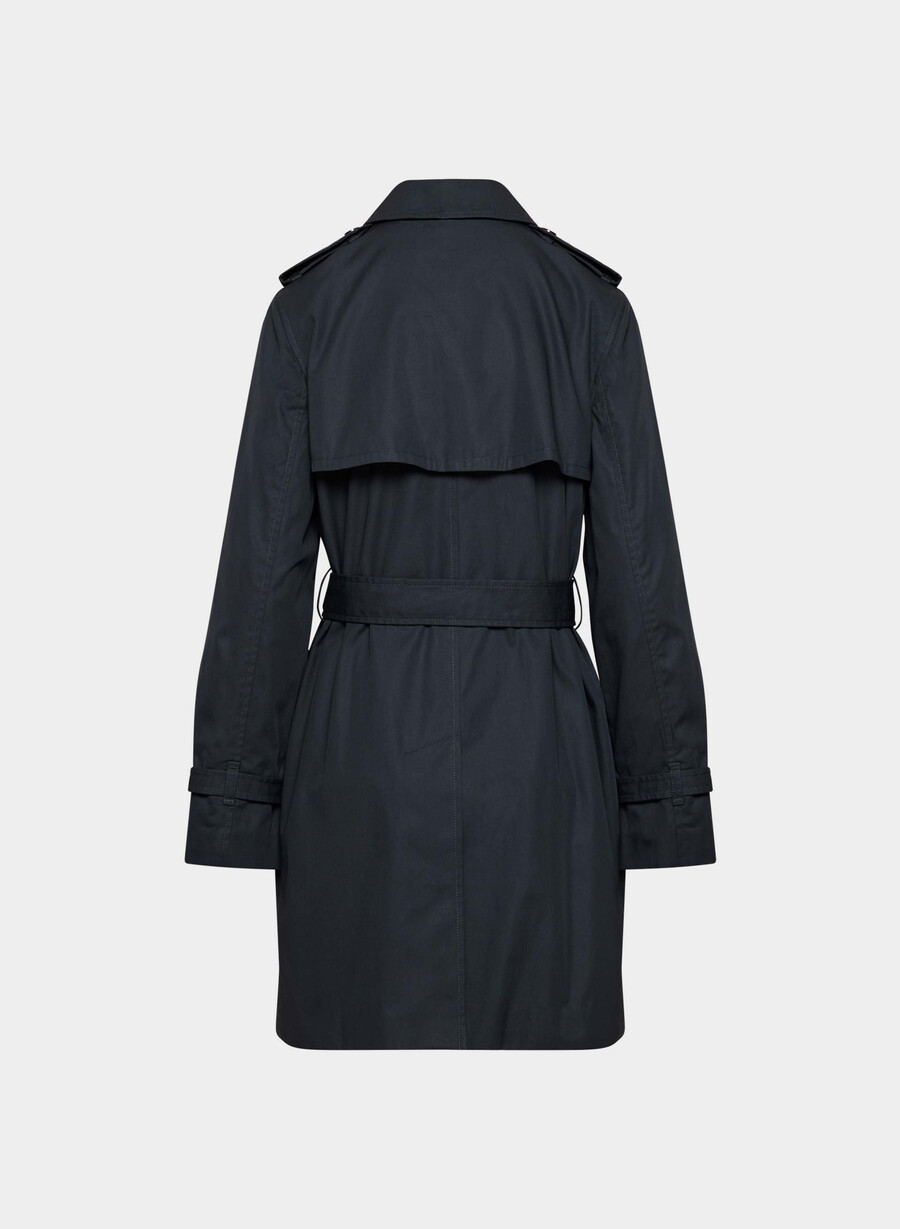 new the finch mid trench coat - city twill dreaming blue