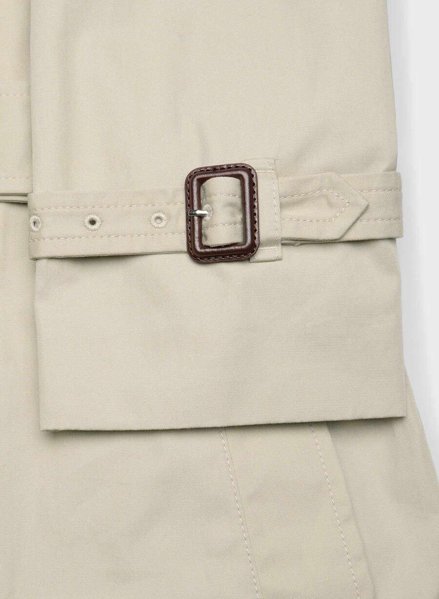 new the finch mid trench coat - city twill marcona beige