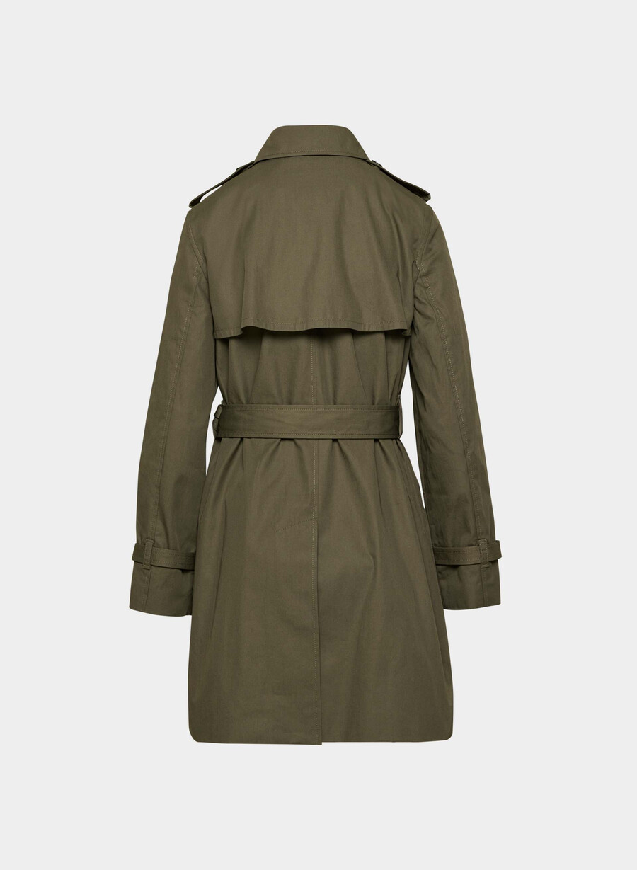 new the finch mid trench coat - city twill atlas olive