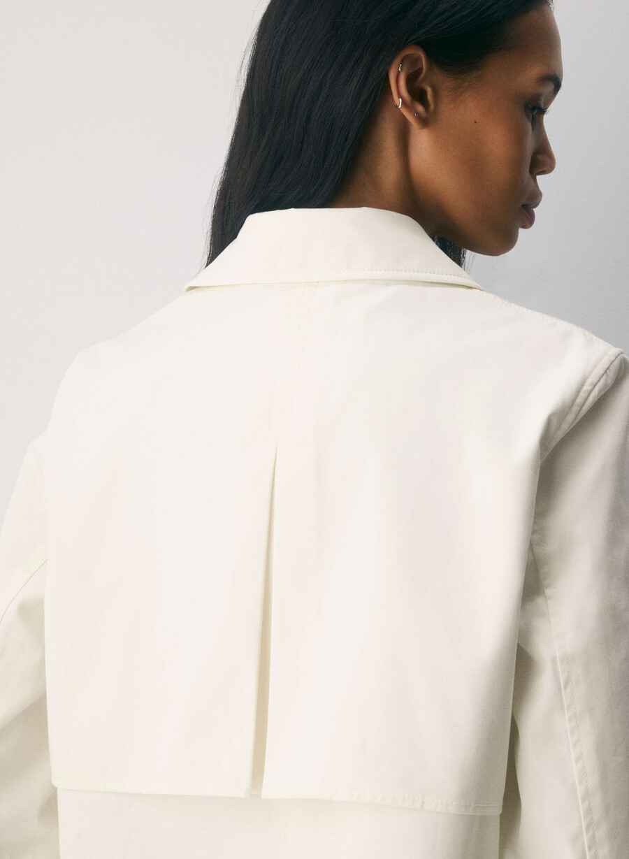 the esquire trench coat - city twill light birch