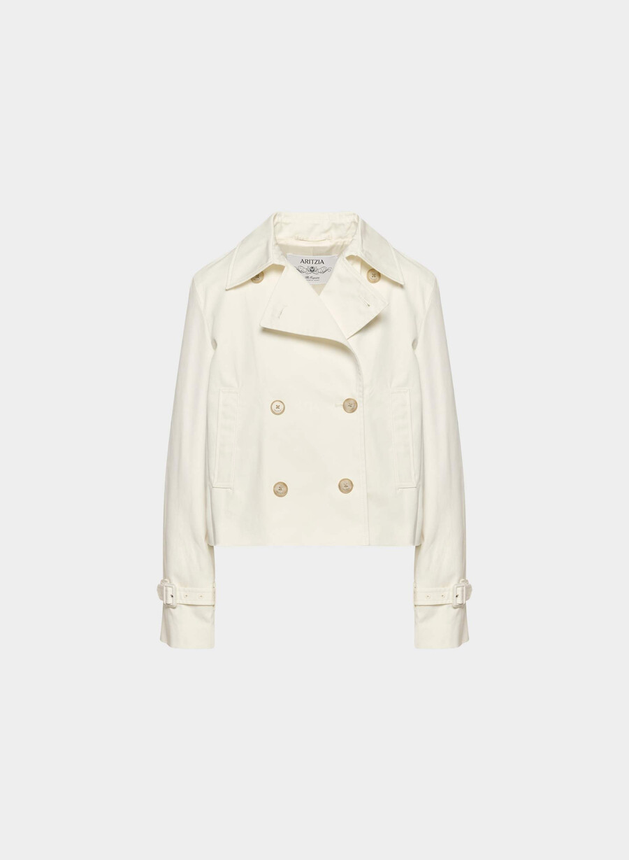 the esquire trench coat - city twill light birch