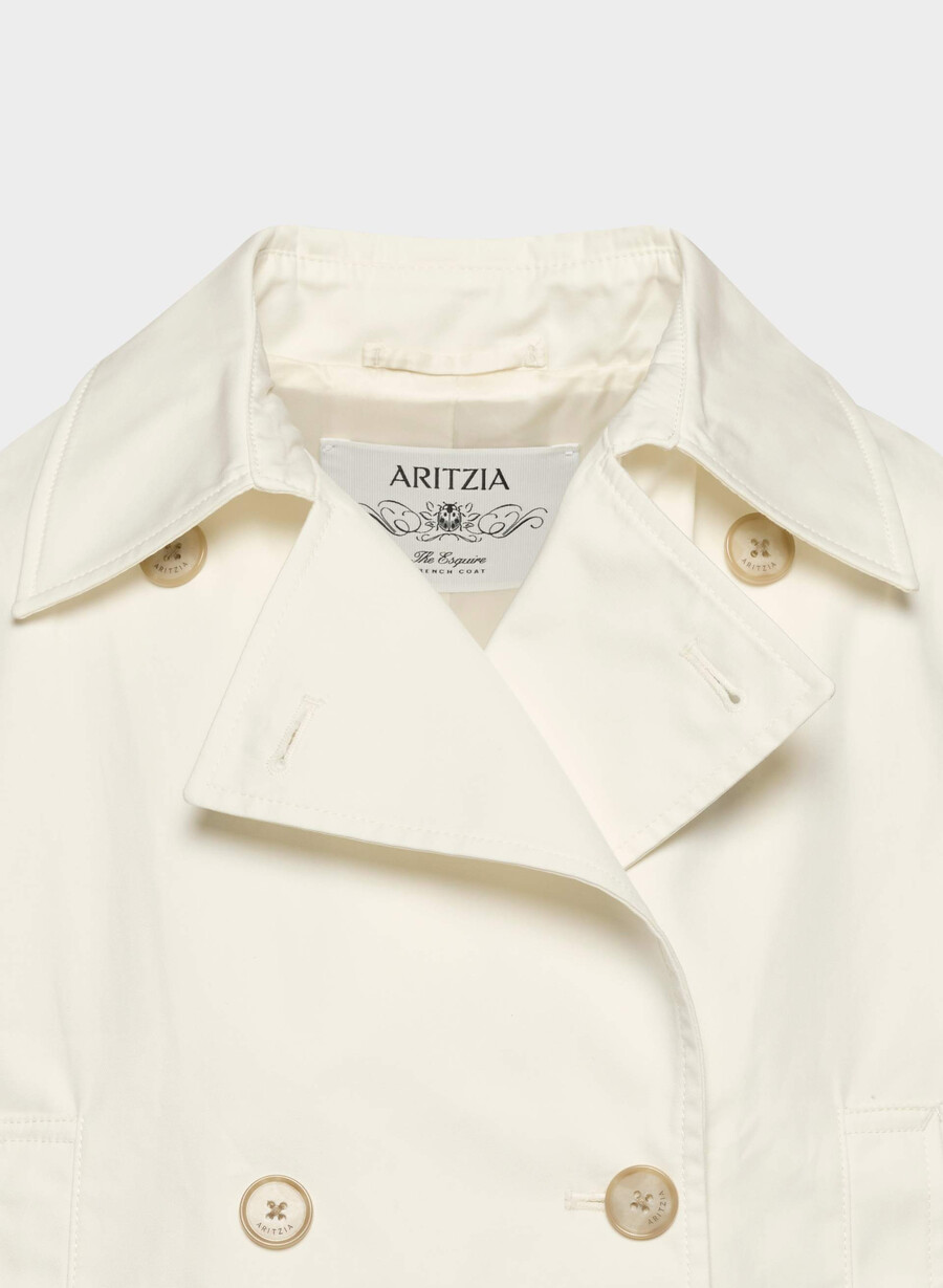 the esquire trench coat - city twill light birch