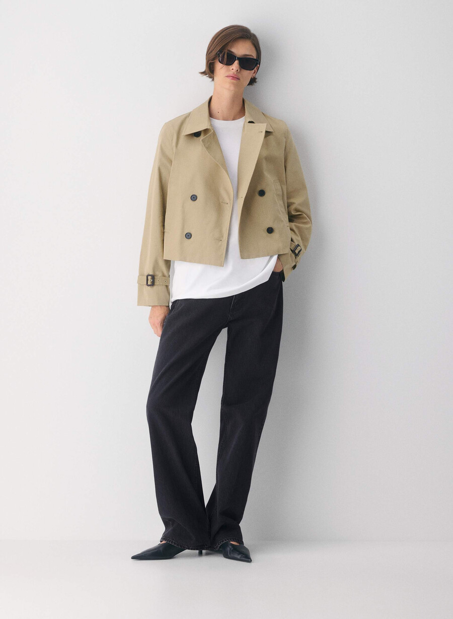 the esquire trench coat - city twill wicker tan