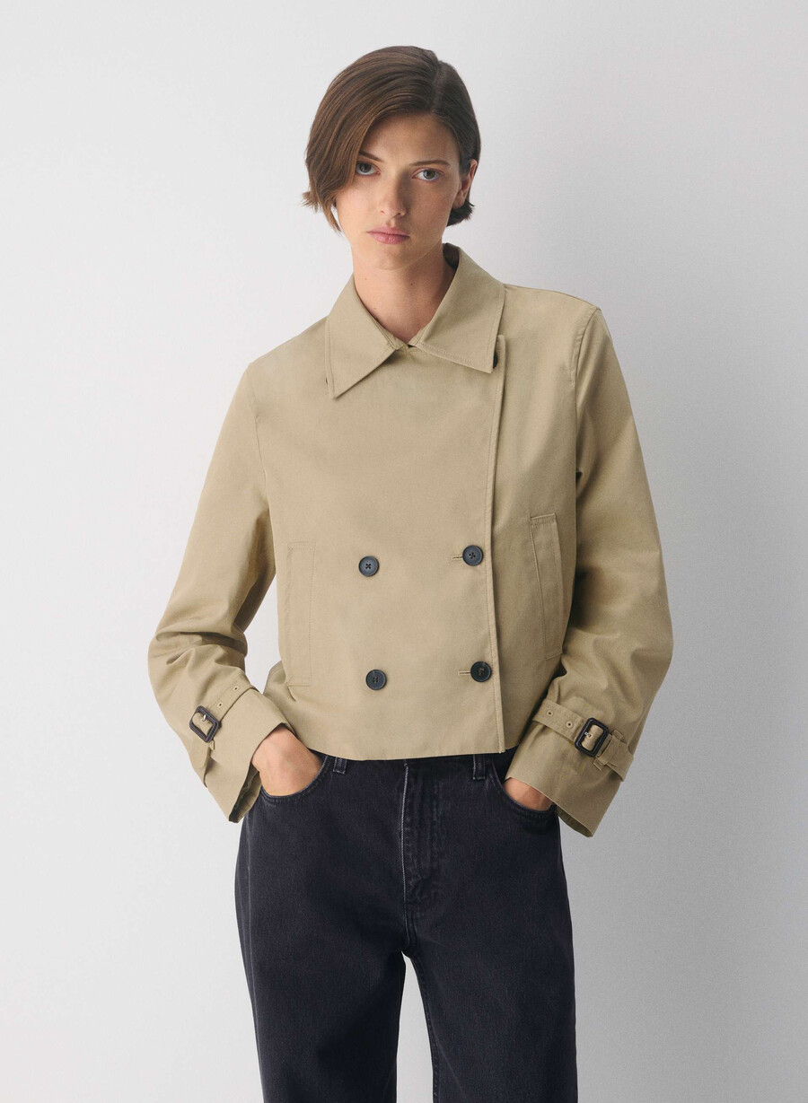 the esquire trench coat - city twill wicker tan