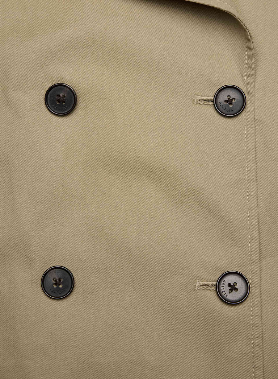 the esquire trench coat - city twill wicker tan