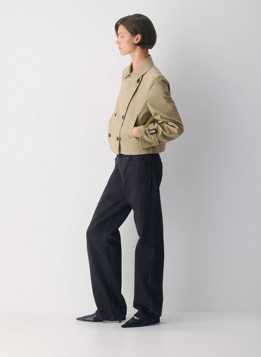 the esquire trench coat - city twill wicker tan
